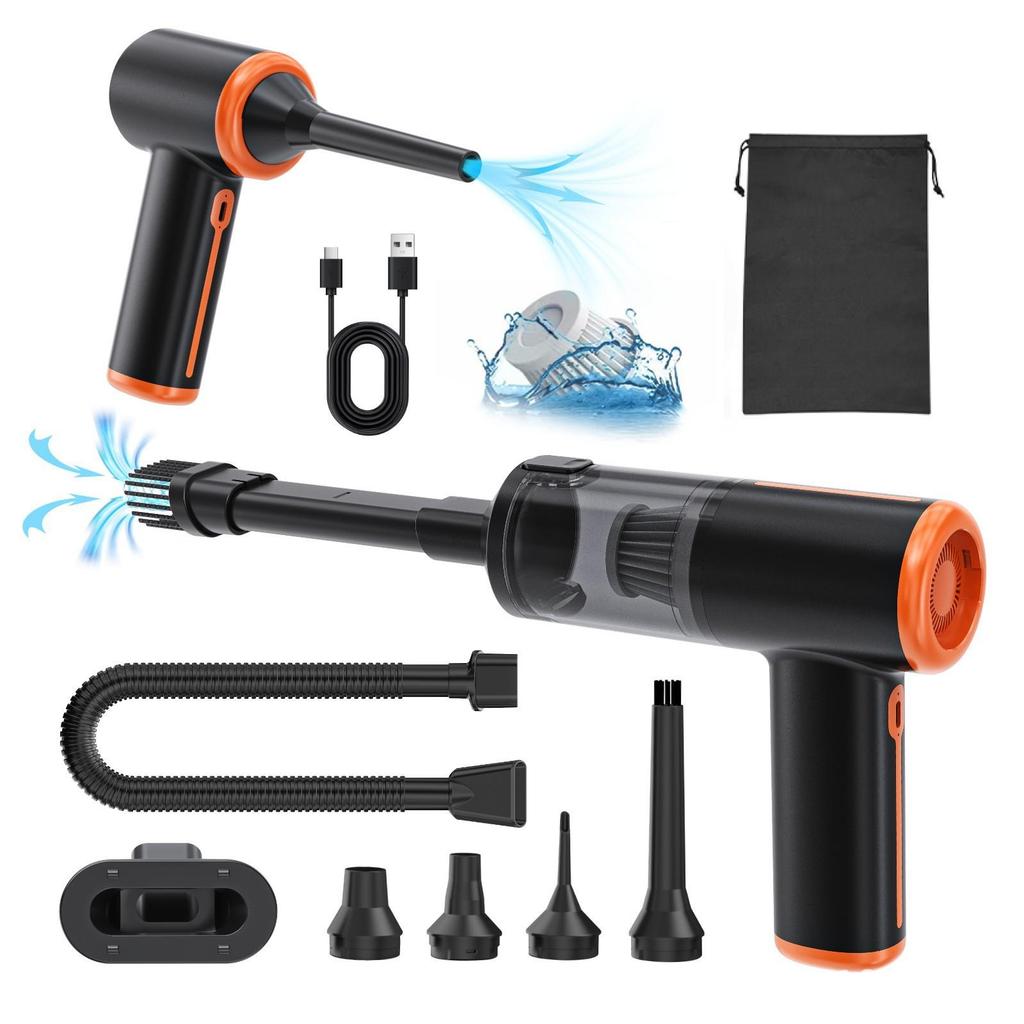 Wireless Car Vacuum Cleaner with Integrated Suction and Blowing Function, Handheld Small Household High Suction Car Rechargeable Cleaner