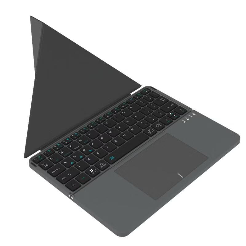 OLOEY Foldable Bluetooth Keyboard with Touchpad and Leather Case