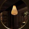 Hanging Ceiling Lamp Bamboo Boho Rattan Wood Loft