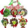 The Funny Christmas Burlap Wreath Door Creative Christmas Decorations