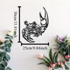 15.75" Metal Crab Wall Art, Coastal Decor for Indoor Outdoor Living Room Patio