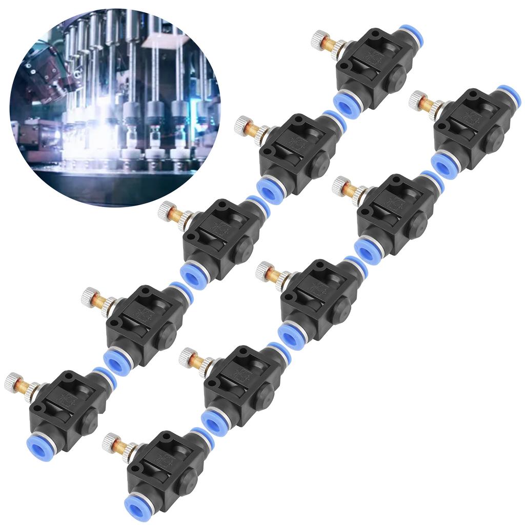 Pneumatic Airflow Regulator /set Push In Speed Controller 6mm Pneumatic Air Control Valve Connector