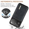 DG.MING M1 Series for iPhone 17 Pro Max Case Kickstand PU Phone Cover with Detachable Wallet