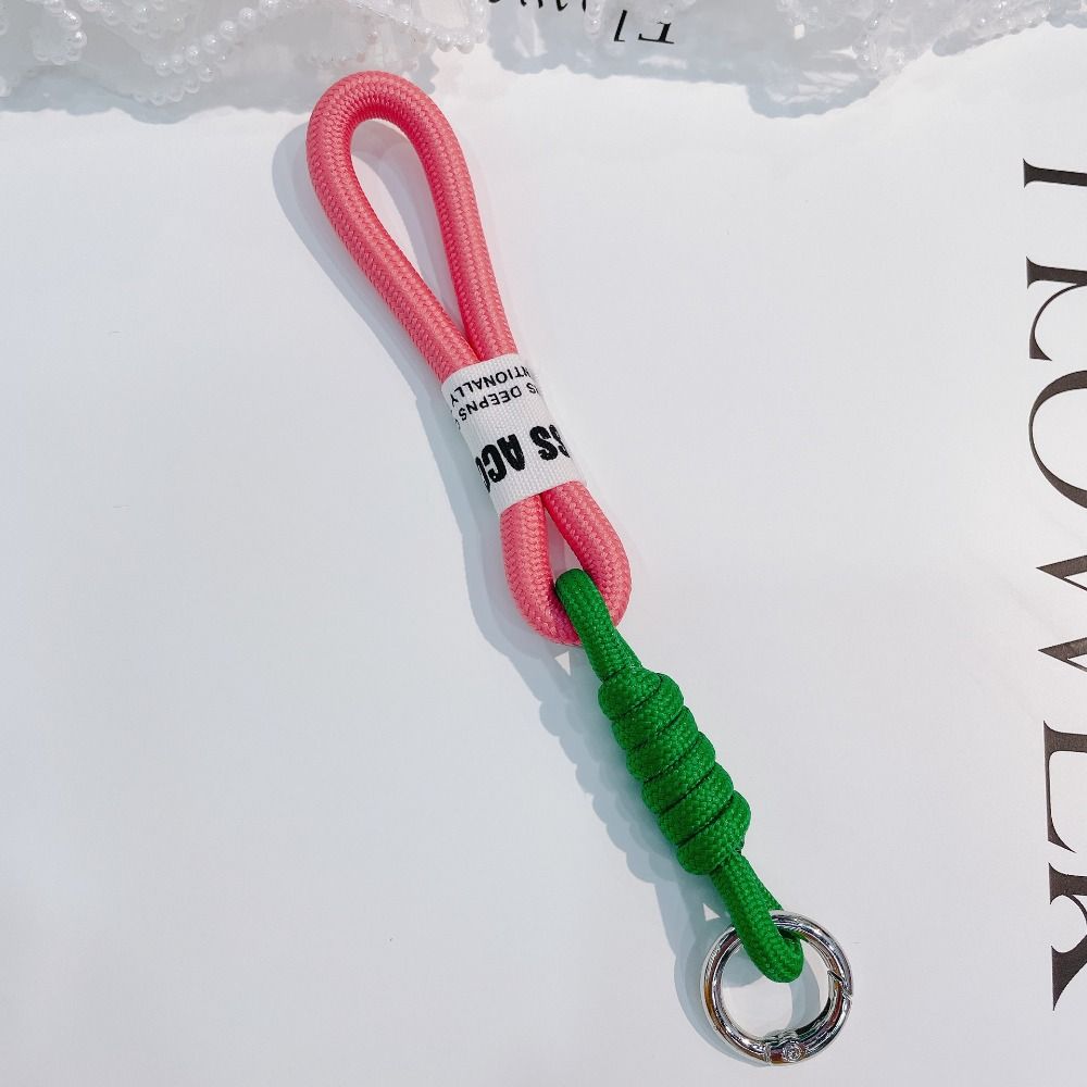 Anti Lost Colorful Knot Pendant Creative Braided Lanyard Keyring  Backpack Decor