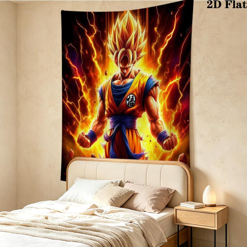 Dragon Ball Z Wall Tapestry Aesthetic Wall Hanging Printed Fabric Blanket Decorative Tapestries For Bedroom Living Room Home Decor
