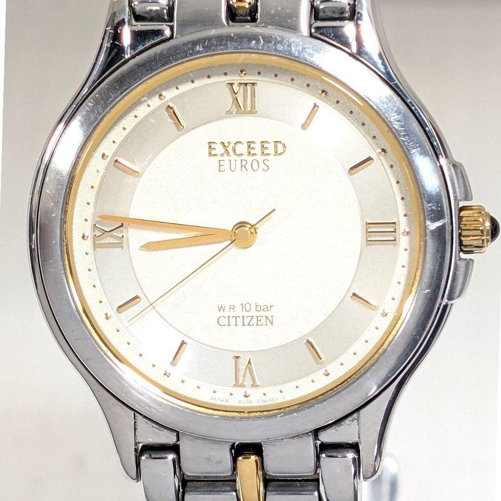 Used CITIZEN EXCEED Men's movable item with battery replacement P-26