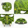 Masque Texturé Reptile Détaillé Vieille Sorcière Halloween pour Adultes, Mousse Verte Horreur Demi-Masque Accessoire Cosplay Mascarade Fête, Costume, Carnaval