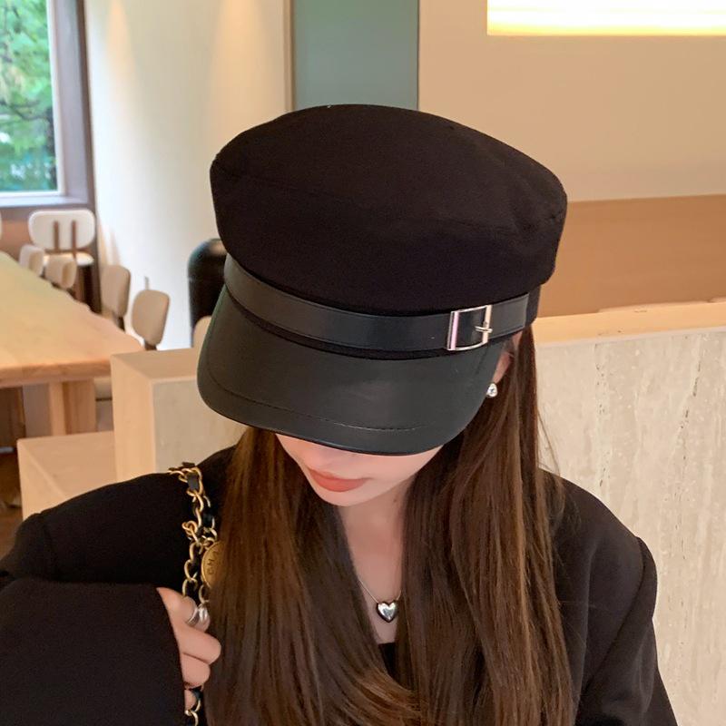 Korean Style Autumn & Winter Newsboy Cap for Women: Chic, Versatile Duckbill and Beret-Inspired, Face-Flattering Octagonal Hat.