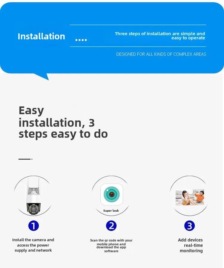Xiongmai 4G Outdoor PTZ HD Camera with WiFi and POE for Home, Mountain, and Fish Pond Security