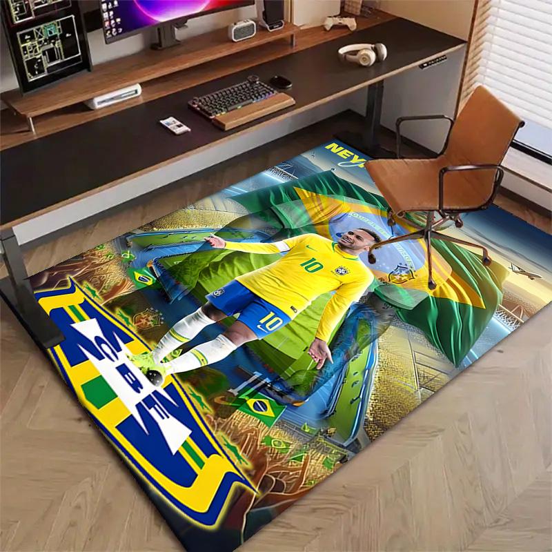 1pc Neymar Design Printed Area Rug Carpet for Bedroom Living Room Home Decor Rugs Mat Non Slip Mat Rug for Bedside