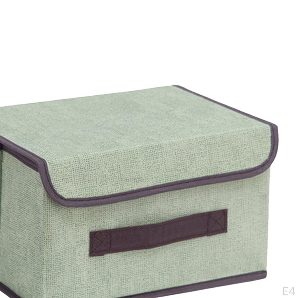 Faltbarer Aufbewahrungsbehälter mit Deckel, Stoff Dekorative Box Organizer Behälter Korb Würfel für