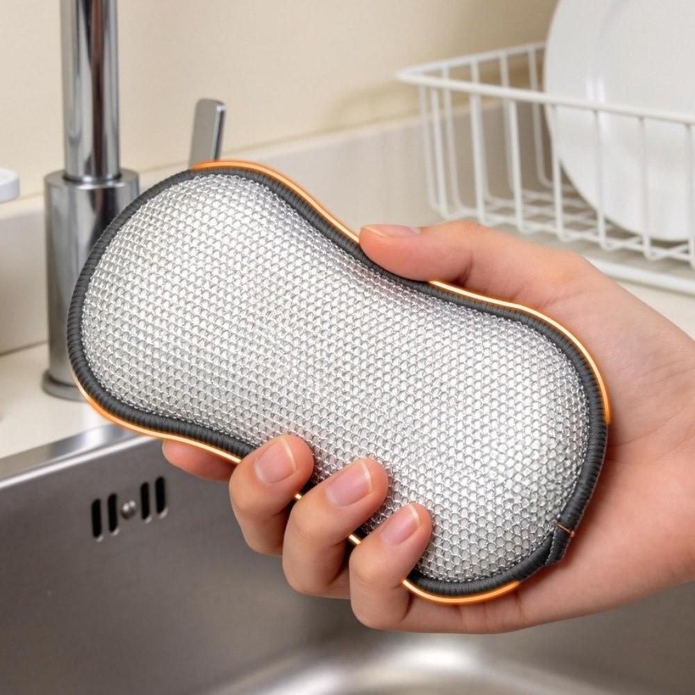 3/6PCS Microfiber Double-Sided Dishcloth Thickened Pot Scrubber Cleaning Sponges  Pot Washing
