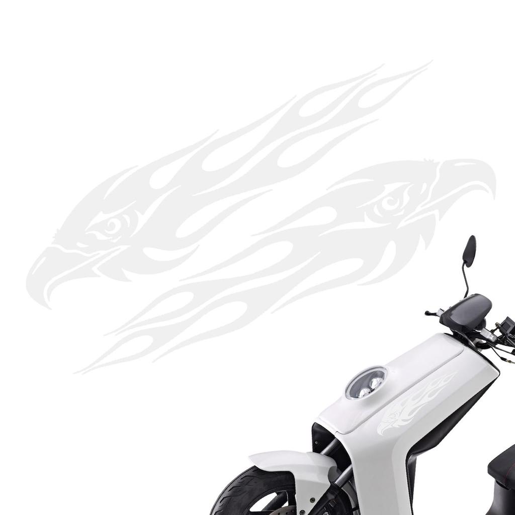 Patonde Eagle Vehicle Decal, Eagle Motorcycle Sticker - 2 Car Decals - Flame Eagle
