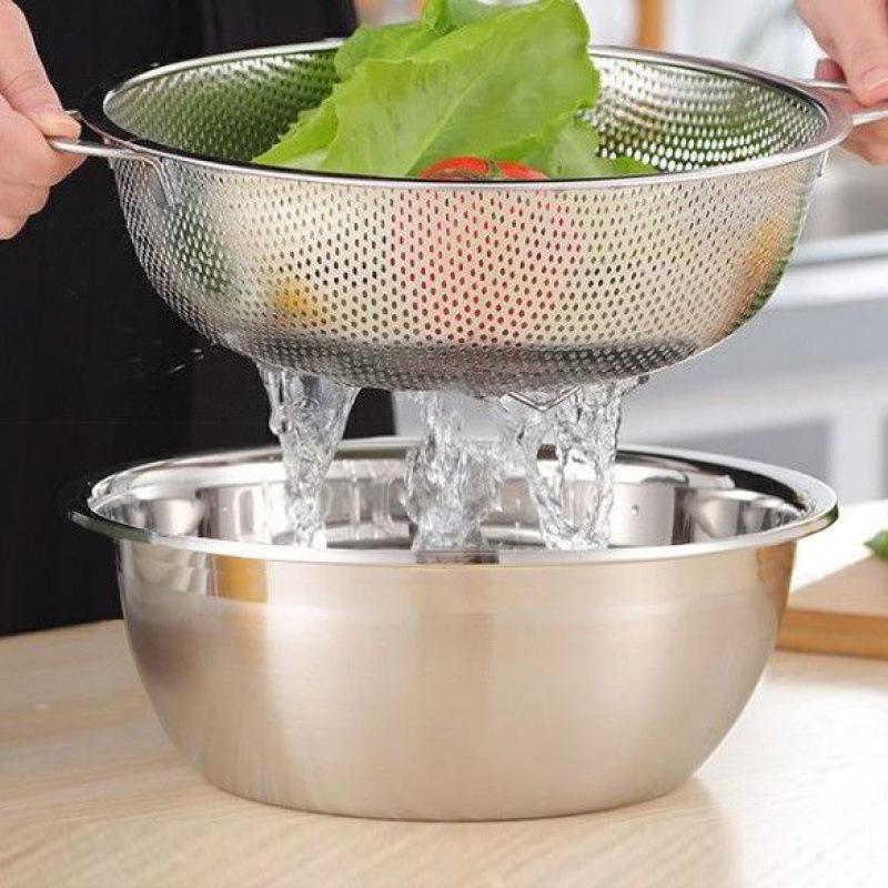 Stainless Steel Sink Drain & Vegetable Washing Basket