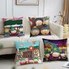 Cartoon S-South P-Park Cute Funny Cushion Cover Living Room Headboard Office Cushion Bedroom Cushion Sofa Nap Time Pillow Case