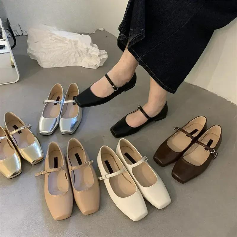 2025 Spring Single Shoes Fashion Shallow Slip On Women Flat Shoes Ladies Casual Outdoor Ballerina Shoe