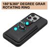 For iPhone 15 Pro Max Case Drawing Type Card Slots Litchi Texture Leather Back Cover with Ring Kickstand