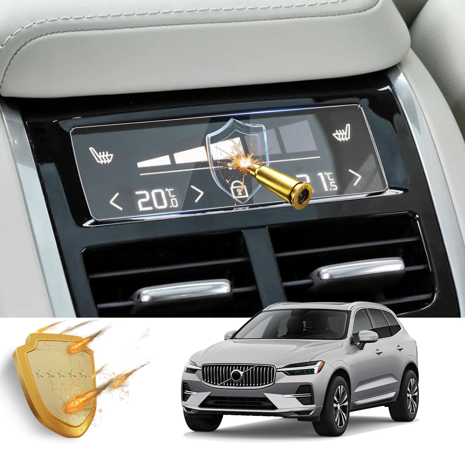 [RUIYA] Пленка для кондиционера Volvo XC60/XC40/XC90/V60, Специальная защитная пленка для панели кондиционера Volvo XC60, For Volvo XC40/XC60 2nd