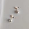 Natural Freshwater Baroque Large Particle Edison Pearl Earrings 14k Gold 925 Silver Needle Earrings Stud Earrings