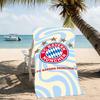 Beach Towel with FC Bayern München logo Pattern - soft,absorbent,machine washable Lightweight&Modern,swimming,Travel Essentials