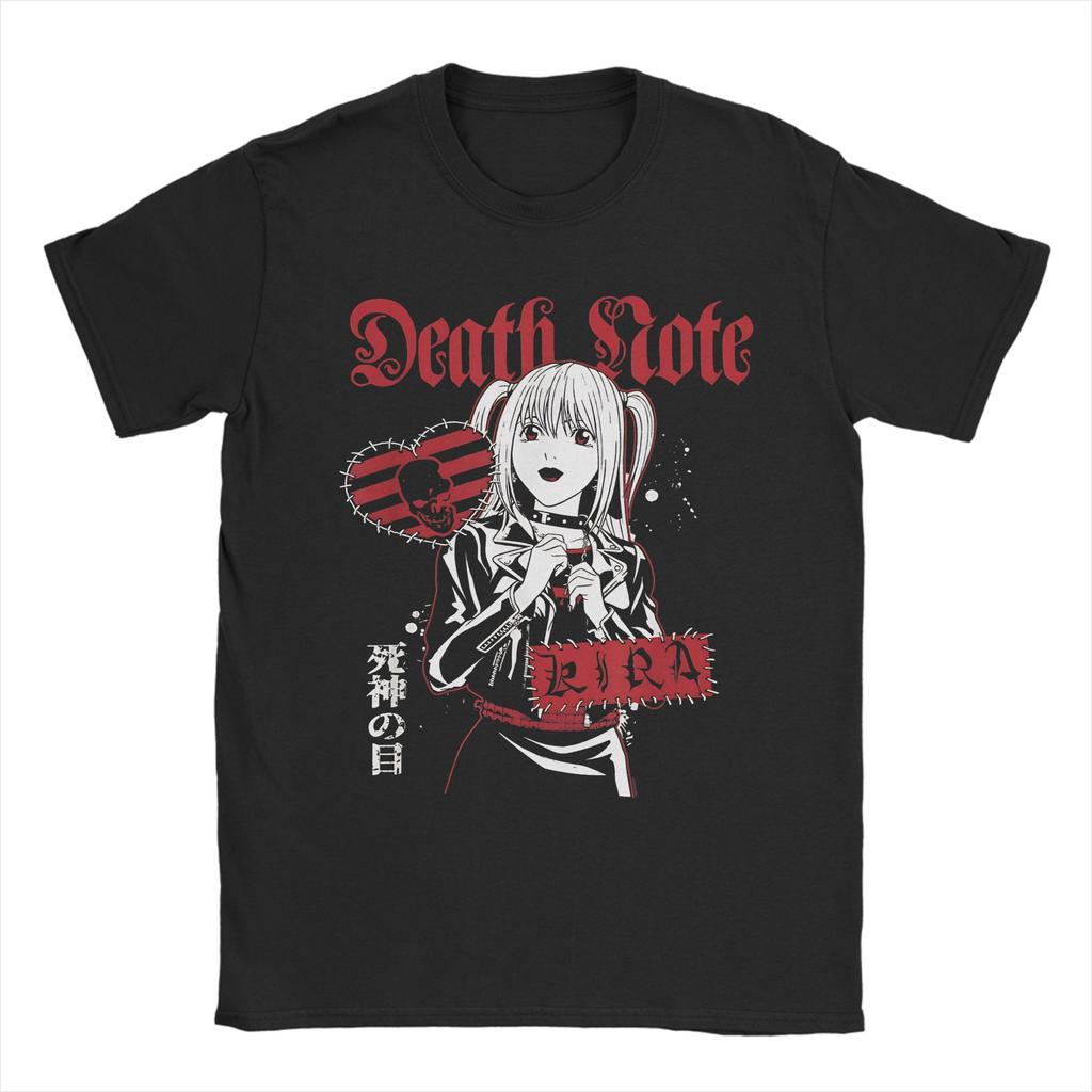 Light Yagami Death Note Misa Amane Japonsko Manga Ryuk Grafické Tričko pro Muže Ženy Čistá Bavlna Tričko Oblečení