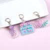 6pcs Little Mermaid Keychains Mermaid Keychains Happy Birthday Party Decoration Kids Under The Sea Party Baby Shower Decoration
