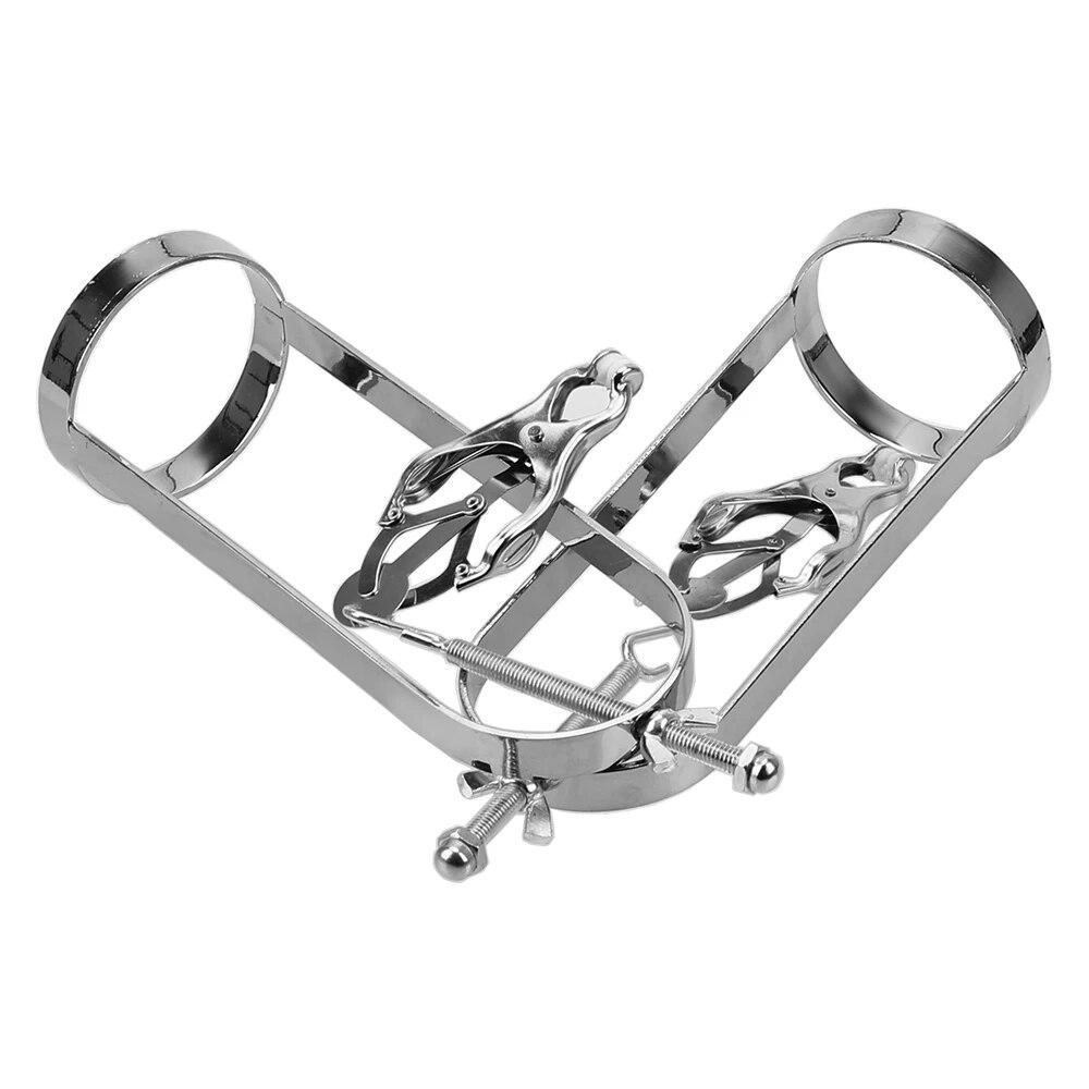 Un par de abrazaderas para pezones, pinzas para pechos para mujeres, herramientas sexuales para parejas, juguetes eróticos, arnés femenino para adultos, jaula de castidad, Bondage, Sex Shop