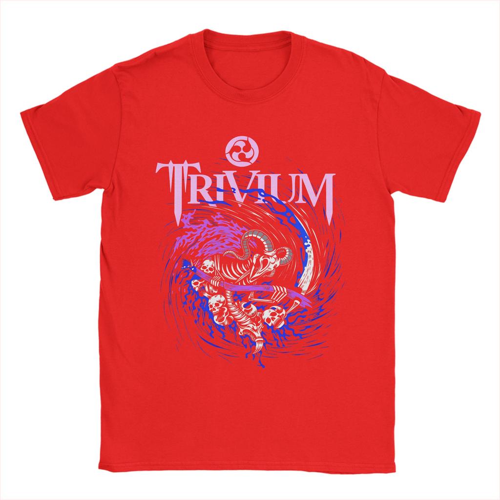 Men Vtg Trivium Band T Shirt Cotton Clothing Vintage Short Sleeve Round Neck Tee Shirt Birthday Gift TShirt
