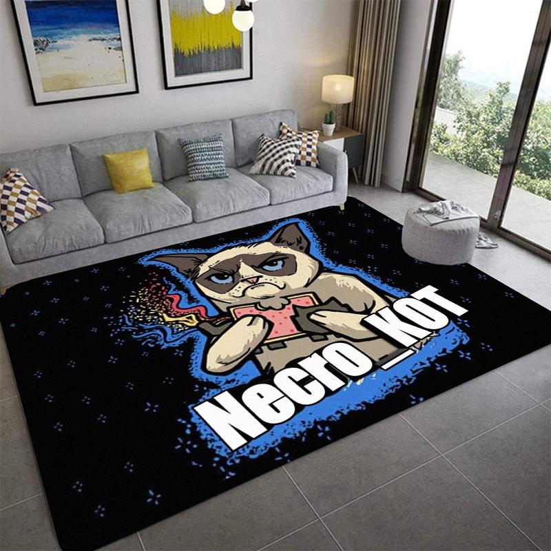 C-Niedliche Katze Bedruckter Teppich Mode Yogamatte Rutschfester Teppich Schlafzimmerdekoration Außenteppich Schlafzimmer Geburtstagsgeschenk