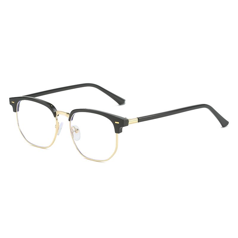 Eyebrow Frame Student Myopia Eyeglasses Finished Women Men Half Frame Square Short-sight Eyewear Prescription 0 -0.5 -0.75 To -6.0