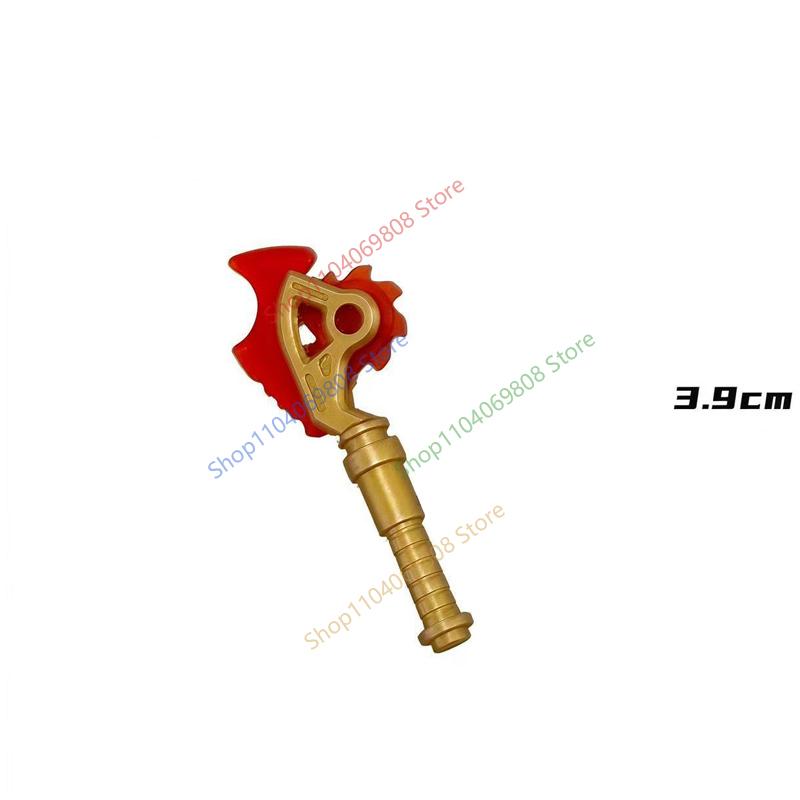 MOC Figurine Accessoires Briques de Construction Épée Fléchette Serpent Doré Bâton Armure Cape Cheveux Films Poupées Briques Compatibles Jouets N12