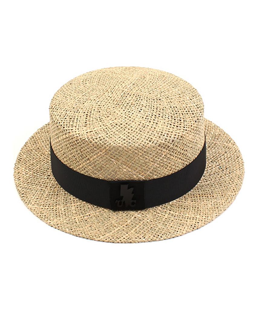 Yunibeosyeolkemiseuteuli Bau Flat Short Panama Hat Bk Raffia Hat