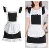 Halloween Maid Apron Costume Princess Maid Apron Women Kitchen Apron for Cooking Baking Princess Maid Apron with Pocket