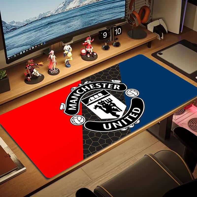 Manchester United Print  Cushion Non-slip Laptop Tablet Big Mousepad XXL Mat Mini PC Playmat With Lock Edge