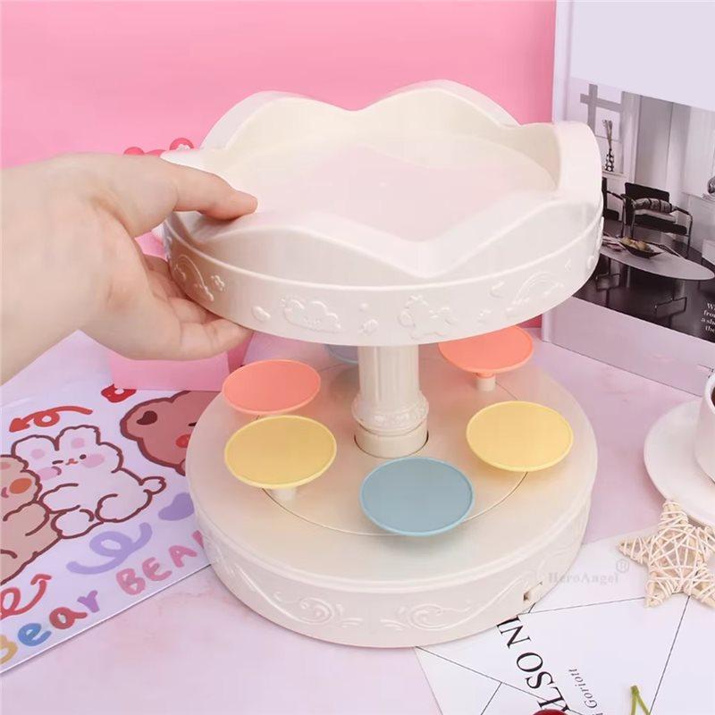 B97A-Cake And Sushi Stand Automatic Rotating Dessert Display Stand Stylish Rotating Food Serving Tray Ideal Gift
