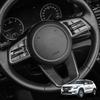 For KIA SELTOS -2025 LHD/RHD Car Interior Trim Steering Wheel Trim Button Cover Plate Carbon Fiber Wood Grain ABS Material