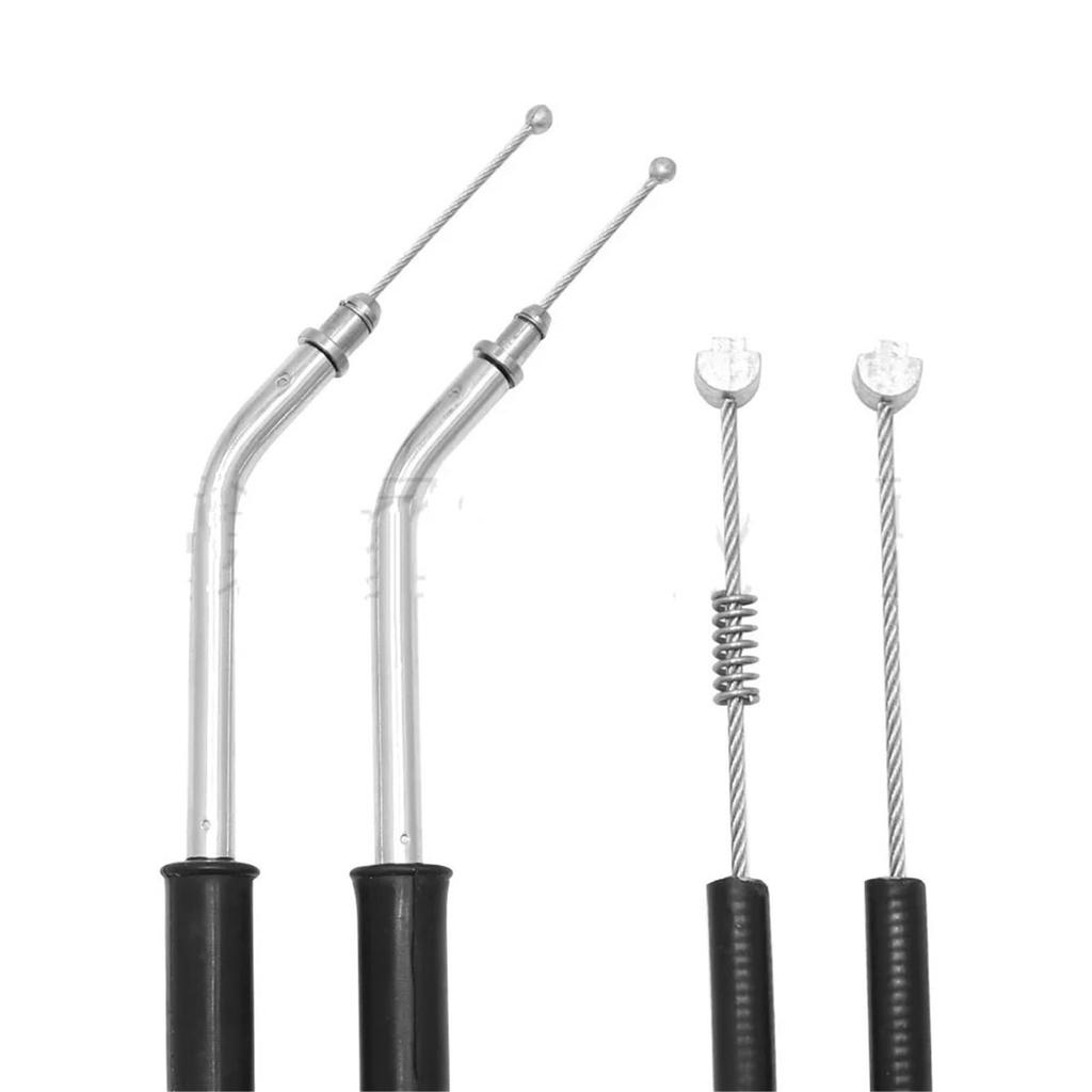 Motorcycle Parking Brake Kit Brake Levers Set Throttle Cable Wire Clutch Line Fit Harley