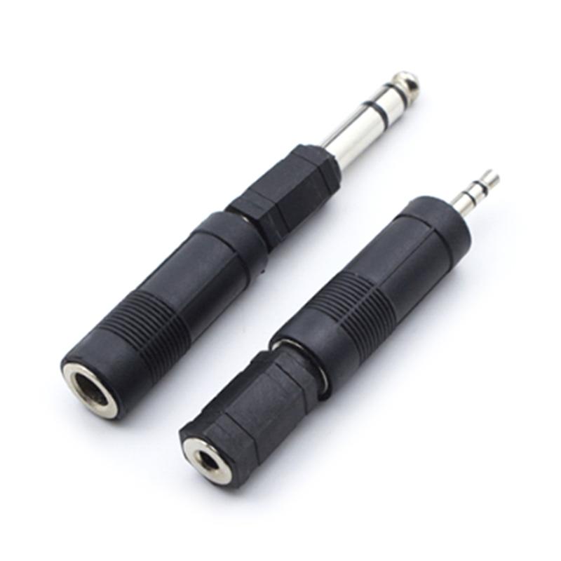 Headphone Adapter Jacks 3.5mm To 6.35mm or 6.35mm To 3.5mm Sound Stereo Adapter Headphone Sound Jacks Plug Converter Set