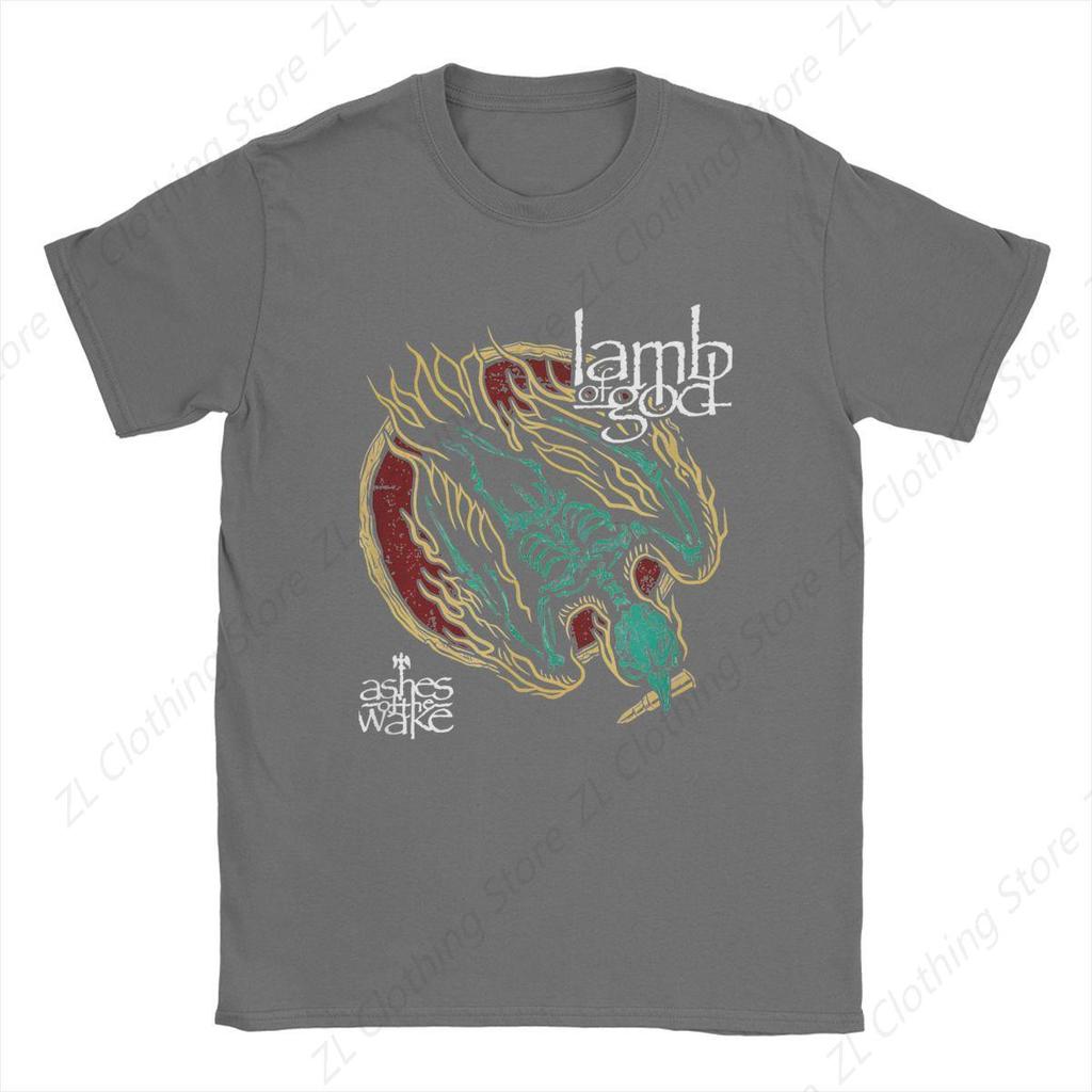 T-shirt da uomo Lamb Of God Scheletro Band Moda Cotone Maglietta Manica Corta Aquila 15° Anniversario T-shirt Girocollo Abbigliamento Nuovo