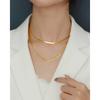 Fashion Jewelry 925 Sterling Silver Necklaces Stacked Flat Snake Bone Chain Clavicle Chain for Women Link Chain