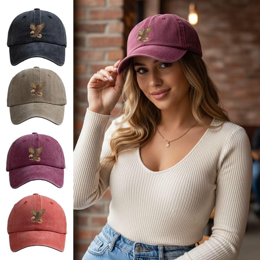 Adjustable Eagle Print Baseball Cap  For Man Women Hiking Fishing Vacation Exploration
