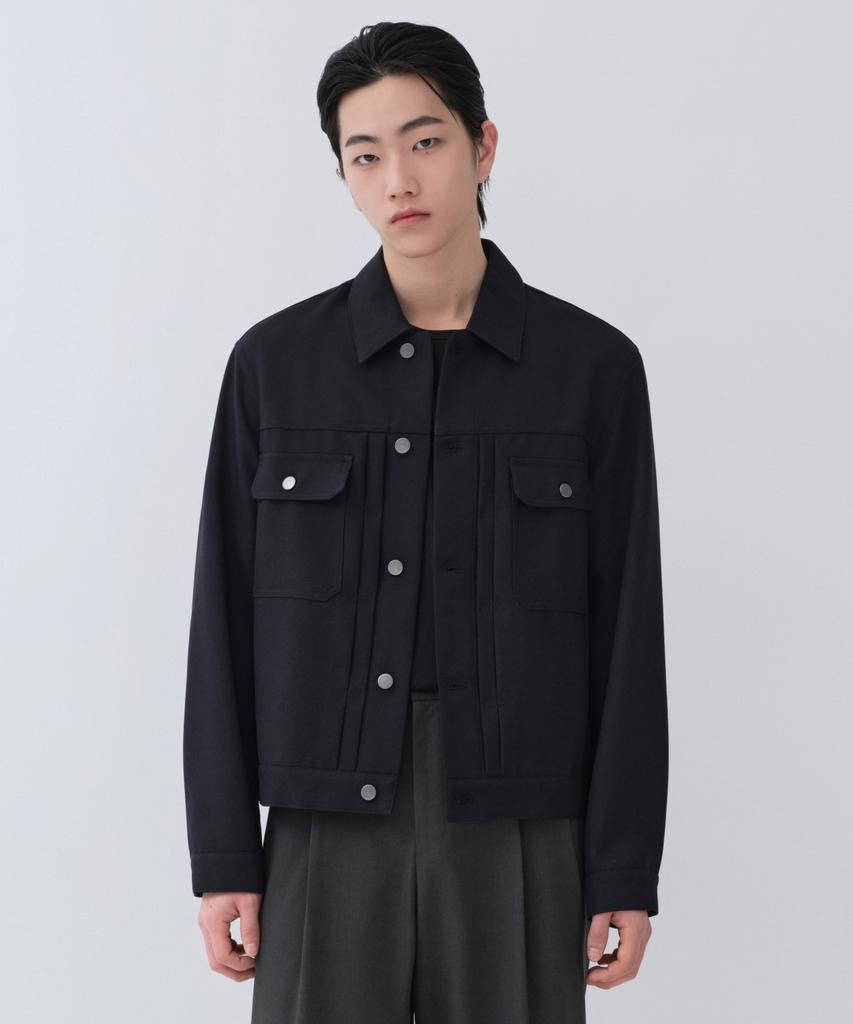 Musinsa Standard Formal Trucker Jacket [Navy]