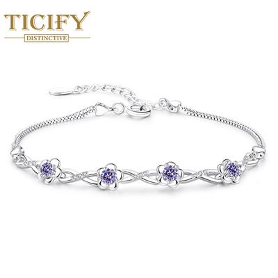 Neues Zirkon-Blumen-Armband, modisches einfaches Armband