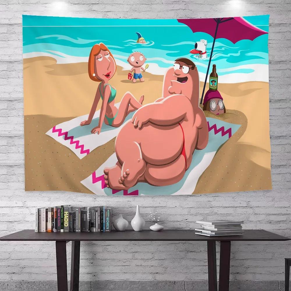 Family G-Guy P-Peter Griffin Cartoon Tapestry Bohemian Wall Tapestries Mandala Home Decor 100X70CM