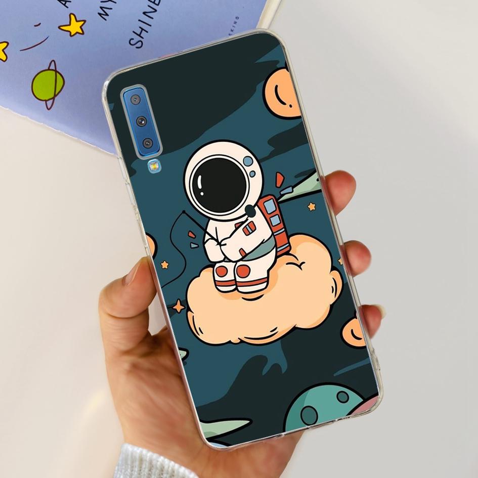 Silicone Cover For Samsung Galaxy A7 2018 Case A750 A750F Case Clear TPU Fashion Phone Case For Samsung A 7 2018 SM-A750F Fundas
