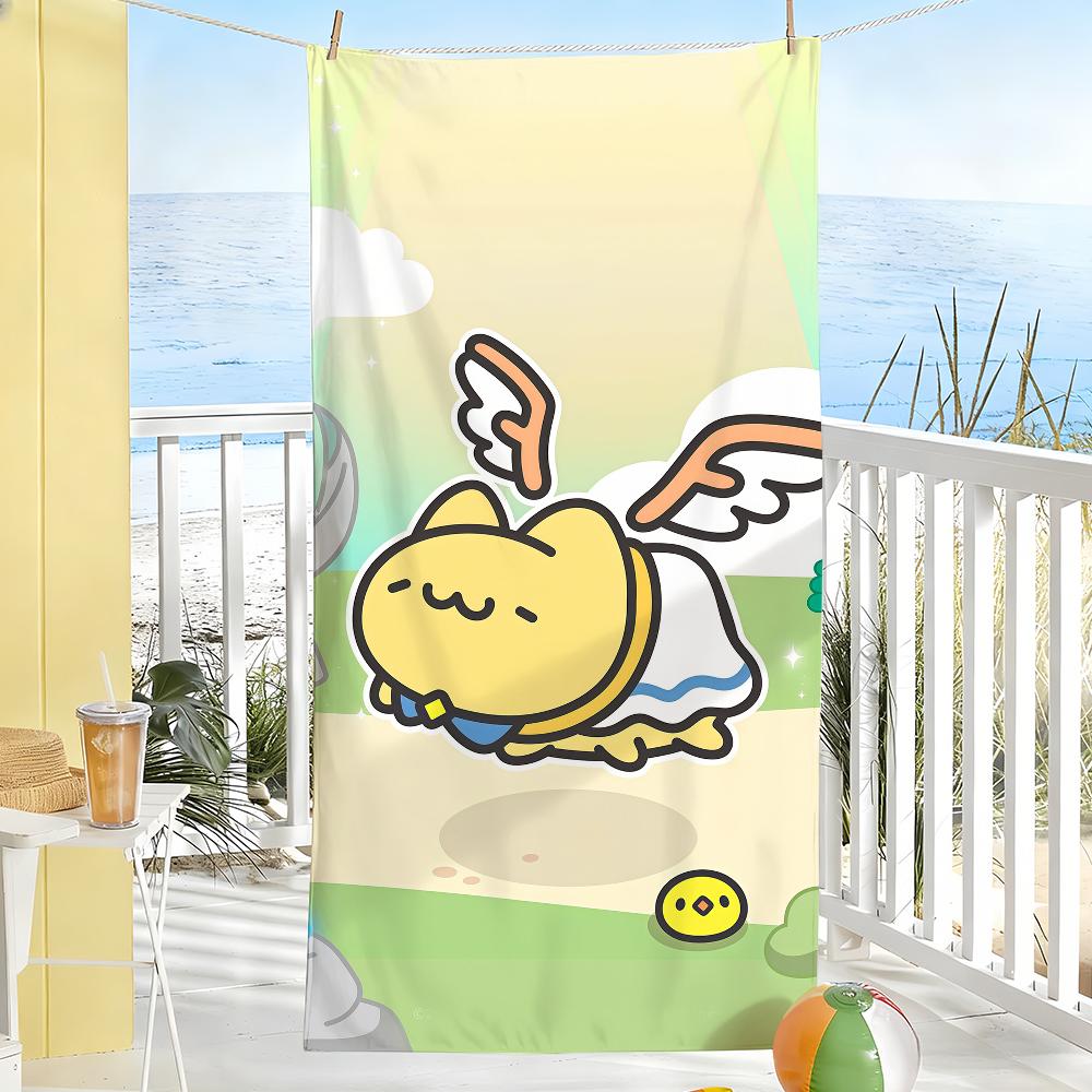 Cute B-Bugcat-Capoo Cartoon Beach Towel For Beaches Yoga Studios Gyms Hot Springs Swimming Pools And Picnics