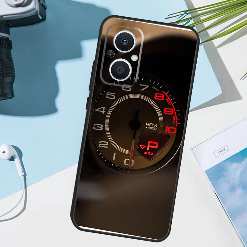 Speedometer Car Cover For OPPO Reno 8 7 Lite 10 11 12 13 14 Pro 11F 12F 13F 14F OPPO Find X8 X5 X9 Pro Case