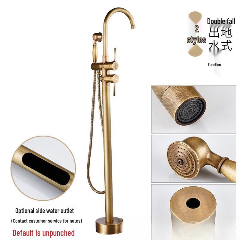 Handun Floor-Standing Bathtub Faucet with Shower Set