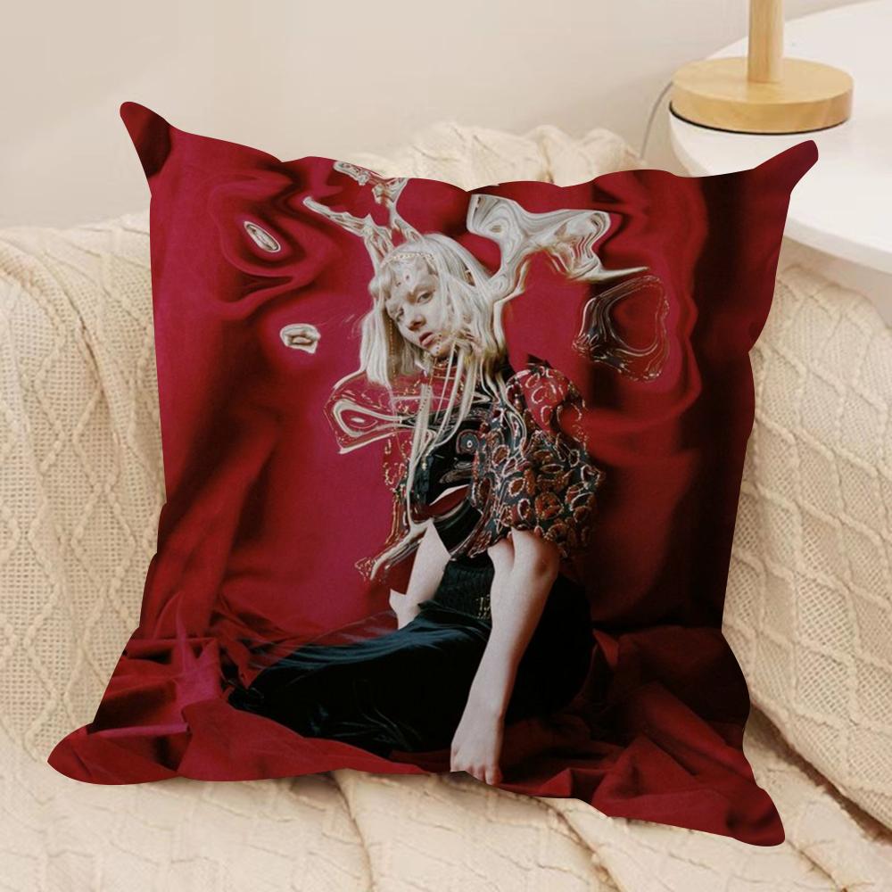 Singer A-Aurora Cushion Cover Soft Plush Double-Sided Printed Sofa Pillow Cushion Cover | Cozy All-Season Durable Decor Gift