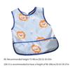 Absorbent Baby Weaning Bib with Food Catcher Pocket for Convenient Eating Machine Washable Reversible Feeding Apron